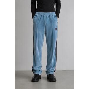 Needles Velour Track Pants Sax Blue Japan